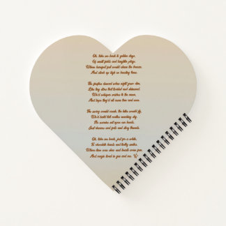 carnet en forme de coeur doux et nostalgique