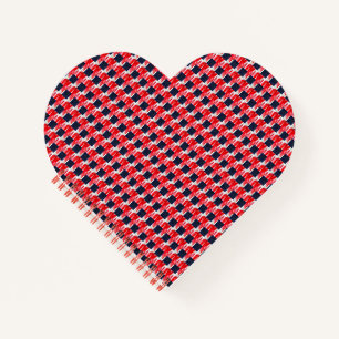 CARNET en forme de coeur du drapeau américain