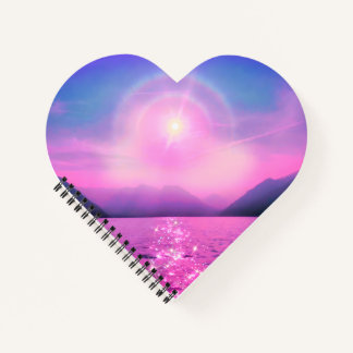 Carnet en forme de cœur Light on the Water