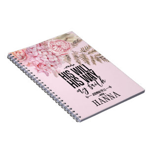 Carnet en laiton à la mode rose rose rose Pampas