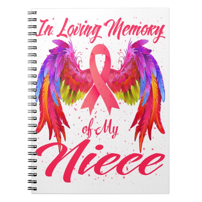 Carnet En Mémoire Amoureuse De Ma Nièce Ailes Cancer Du S (Devant)