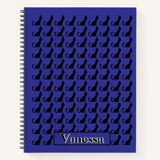 Carnet en silhouette de chat noir - Arrière - plan (Devant)