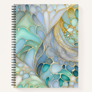 Carnet en spirale coloré d'art Abstrait d'encre
