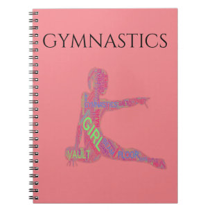 Carnet en spirale de la gymnastique.