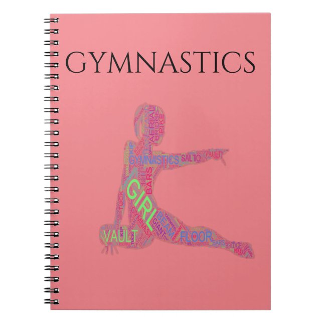 Carnet en spirale de la gymnastique. (Devant)
