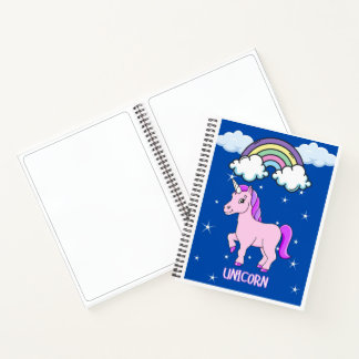 carnet en spirale de licorne