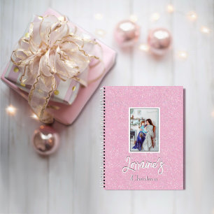 Carnet en spirale rose Joyoux Noel