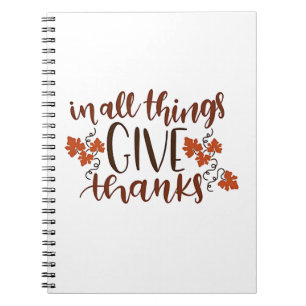 Carnet En Tout, Remerciez le Citrouille de Thanksgiving