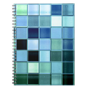 carnet en verre de motif de carré de mosaïque de
