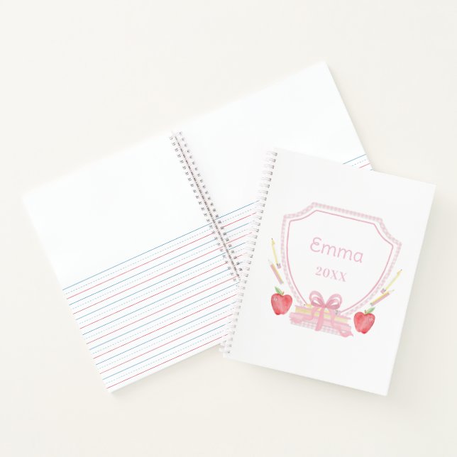 Carnet En vichy Cimetière scolaire personnalisée (Intérieur)