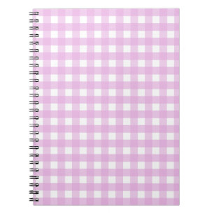 Carnet En vichy rose pâle