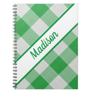 Carnet En vichy verte