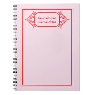 Carnet encadré rouge