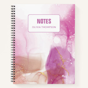 Carnet Enchantant Purple Pink Gold Personnalisable