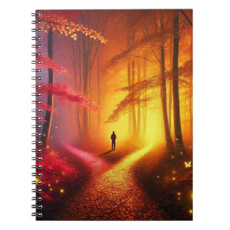 Carnet Enchanted Crossroads - Vibrant Autumn Forest Art P