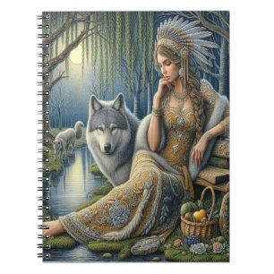 Carnet Enchantement Lune dans la Forêt Mystique