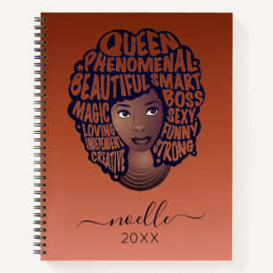 Carnet Encouragement des femmes noires, Brown de cuivre