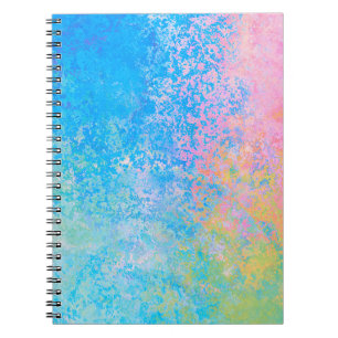 Carnet Encre d'alcool peinte Neon Pastel Sky Abstraite