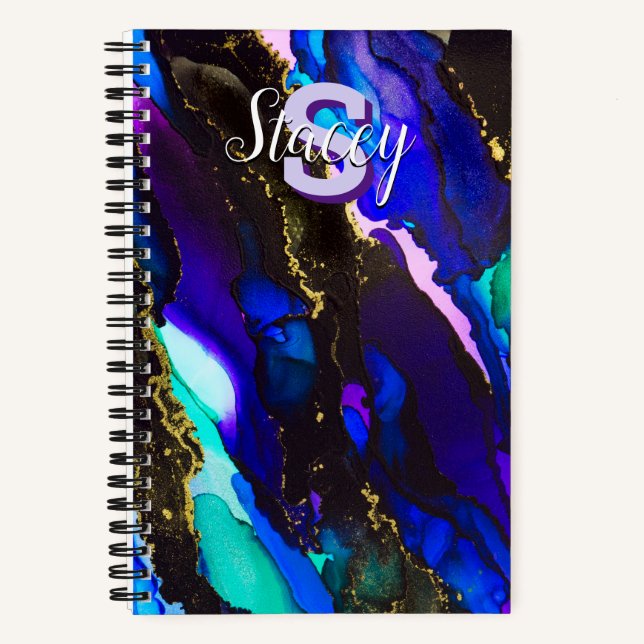 Carnet Encre d'alcool violet sauvage (Recto)
