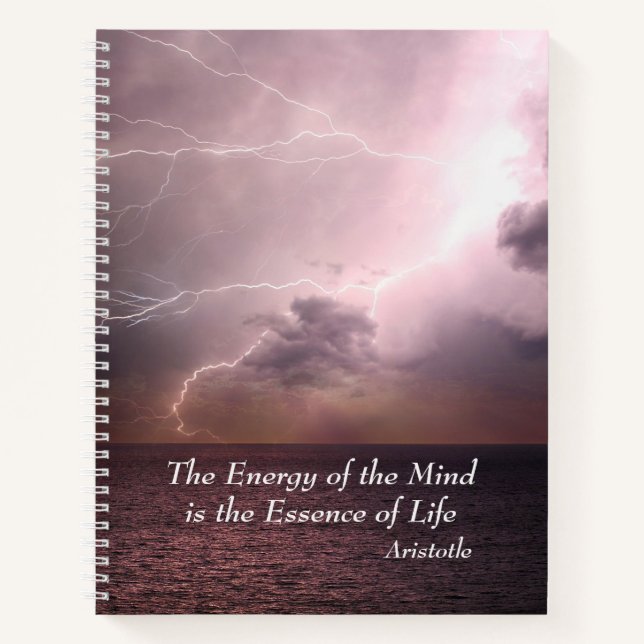 Carnet Énergie de l'esprit Aristote Citation Ocean Storm (Devant)