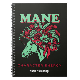 Carnet Énergie de personnage de crinière Chapeau floral j