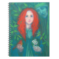 Enfant de la forêt, fille aux cheveux rouges, tein
