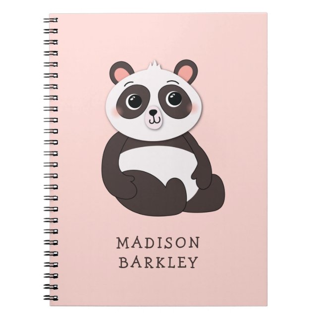 Carnet Enfant Panda Mignon (Devant)