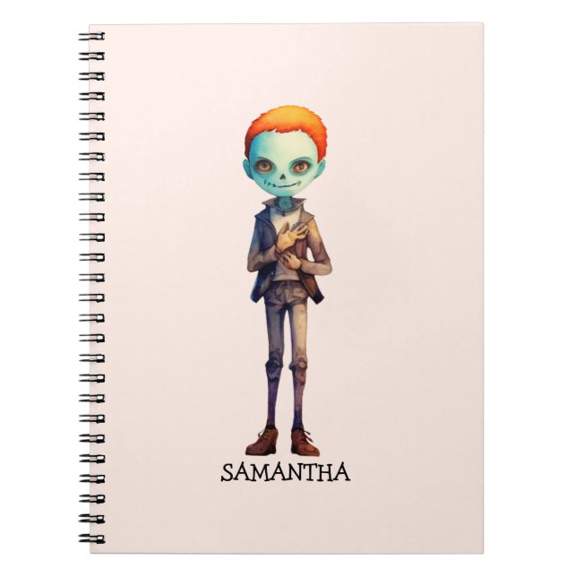 Carnet Enfant zombie mignon mais effrayant – Macabre ador (Devant)