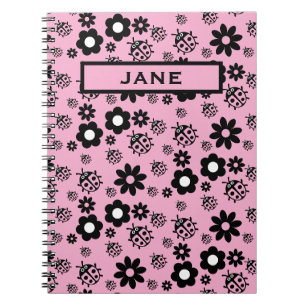 Carnet Enfants coccinelle rose mignonne