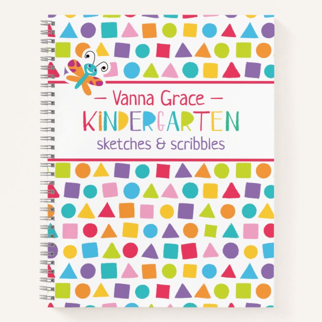 Carnet Enfants Crayons colorés Scribbles Bloc-notes (Devant)