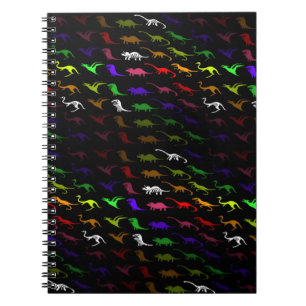 Carnet Enfants dinosaure coloré arc-en-ciel mignon