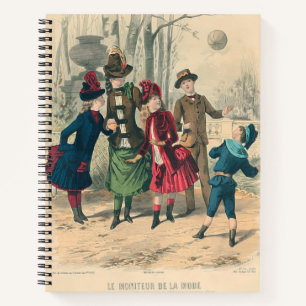 Carnet Enfants Famille Antique Victorien Enfant