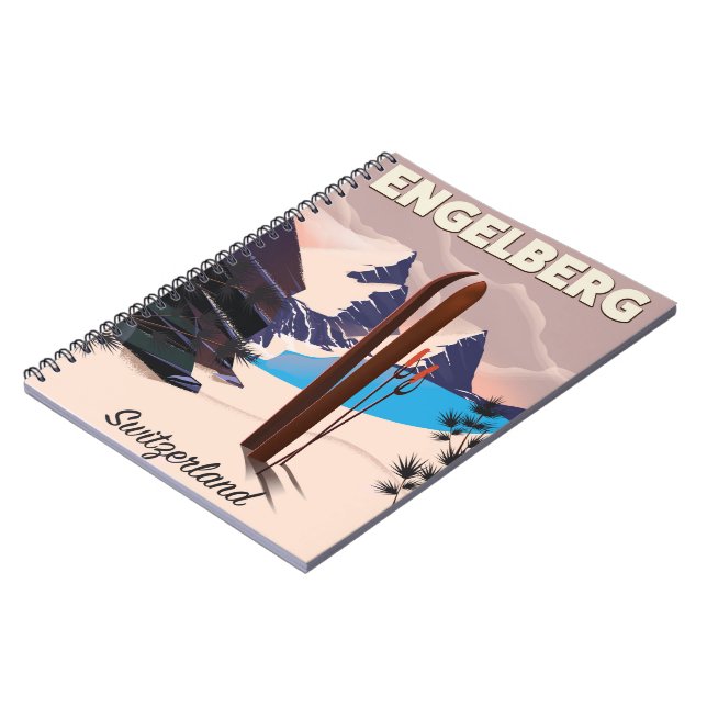 Carnet Engelberg Suisse poster de voyage ski (Côté gauche)