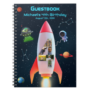 Carnet Énorme Quatre Rocket Space 4th Birthday Guides B