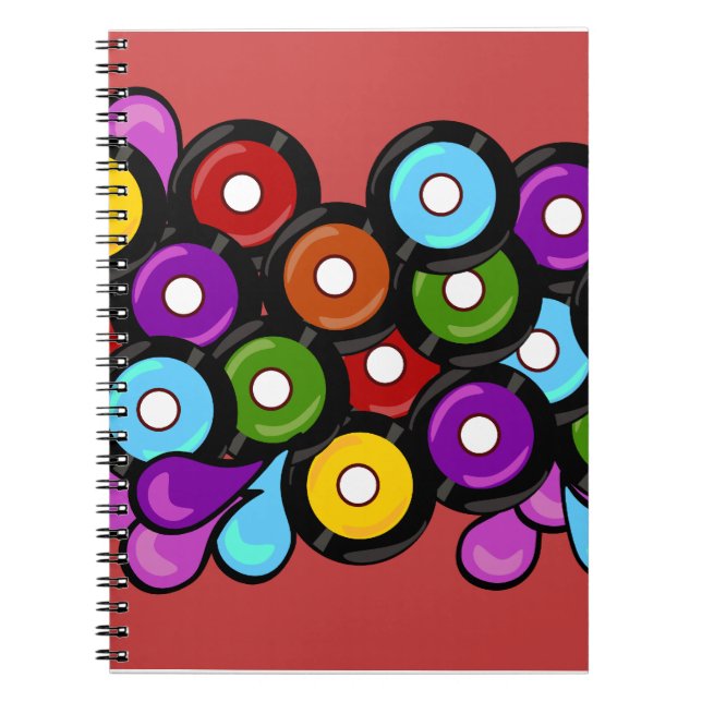 Carnet Enregistrement Romp Fun Music Motif Art (Devant)