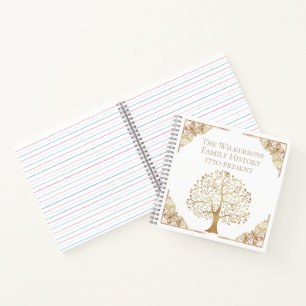 Carnet Enregistrements de généalogie vintage Gold Family 