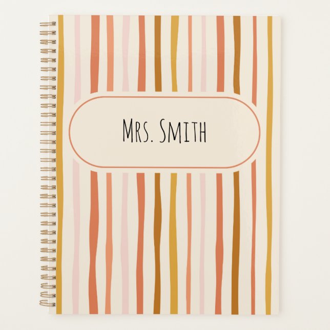 carnet enseignant, cadeau enseignant personnalisé, (Devant)