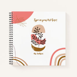 Carnet enseignant de Bohême personnalisé