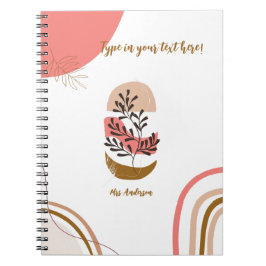 Carnet enseignant de Bohême personnalisé