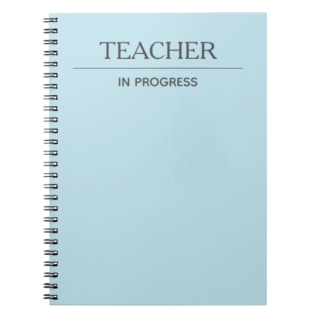 Carnet Enseignant En Cours Simple Personnalisé Pastel Blu (Devant)