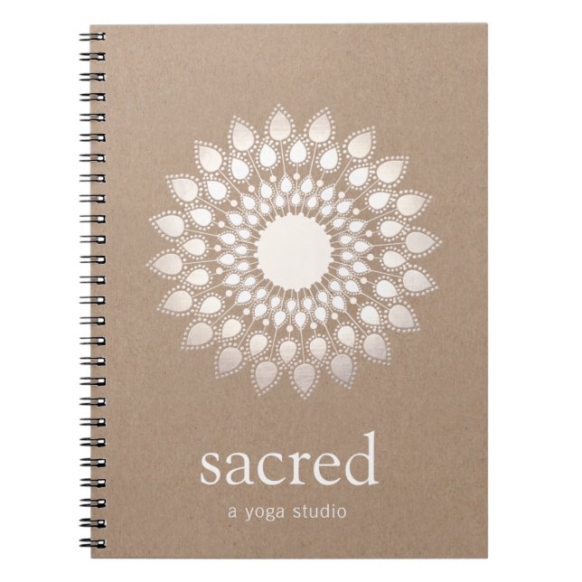 Carnet Enseignant en Yoga et méditation Lotus Mandala (Devant)