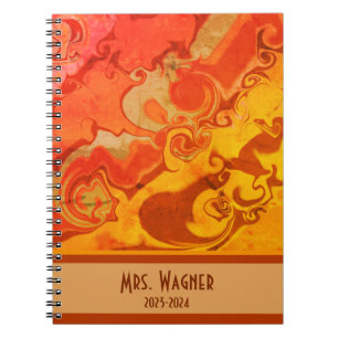 Carnet Enseignant personnalisé joyeux Plutôt Abstrait