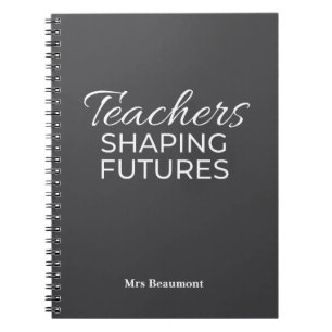 Carnet Enseignants Façonner l'Avenir Noir Whit Motivation
