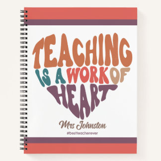 Carnet Enseigner est une oeuvre de coeur Best Teacher Cad