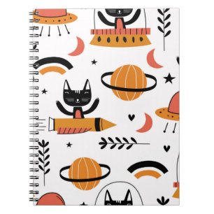 Carnet Ensemble de chats mignons illustration design vint