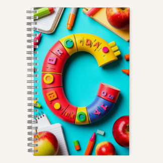 Carnet 🎒 Ensemble de lettres de monogramme coloré pour l