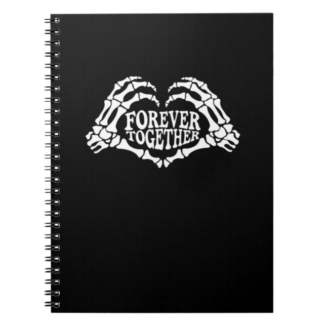 Carnet Ensemble Un Coeur Fait De Squelette Mains Classiqu (Devant)