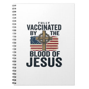 Carnet Entièrement vacciné par le sang de Jésus Patriotiq