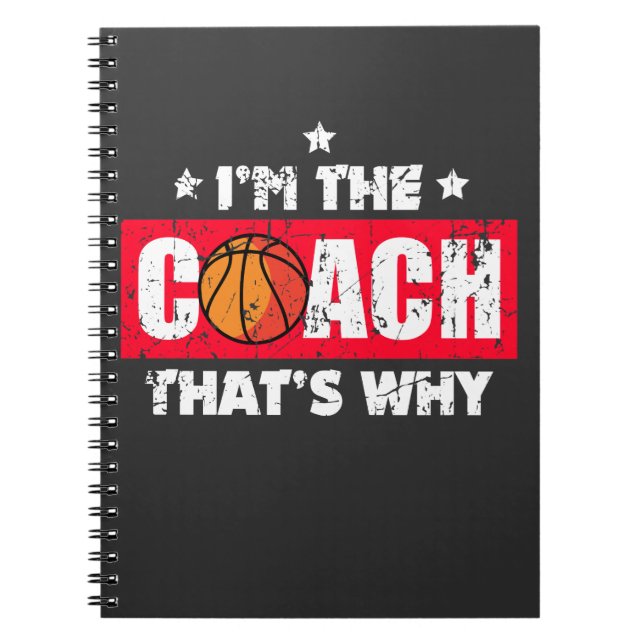 Carnet Entraîneur de basket-ball - énonciations drôles de (Devant)