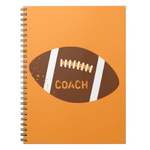 Carnet Entraîneur de football américain grunge